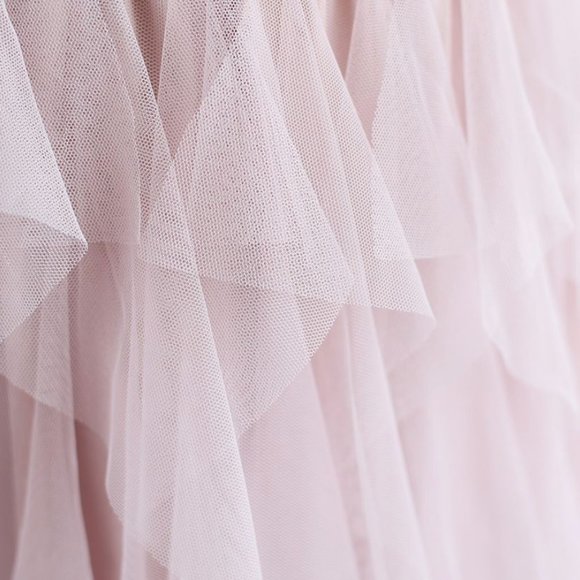 Frilly Ruffle Skirt Midi Layered Tiered Dress - Picture 4 of 8